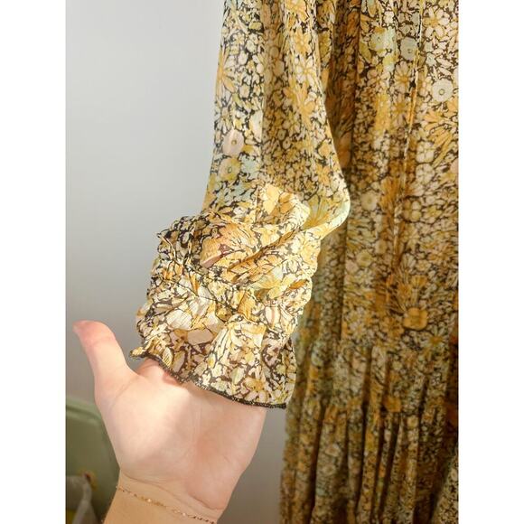 Free People Floral Maxi Dress - Yellow and Blue - Picture 10 of 16